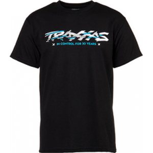 Traxxas 1373-S T-shirt Black Traxxas-logo Sliced S