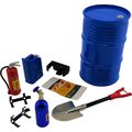 ValueRC Oil Tank Extinguisher Nos Bottle Shovel Set
 for 1/10 RC Crawler Blue
