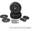 JConcepts MAGMA TIRES (Yellow Compound) PRE-MOUNTED ON CHEETAH WHEELS (17mm And 12mm Hexes) Black