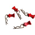 ValueRC Body Clips with Aluminum Retainers 4pcs/set Red