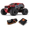 ARRMA RC 1/10 GORGON 4X2 MEGA 550 BRUSHED MONSTER TRUCK RTR WITH BATTERY & CHARGER Röd