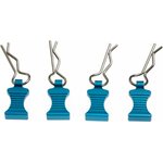 ValueRC Aluminum "Easy-Pull" 1/10 1/8 RC car body clips 4pcs/set Sinine