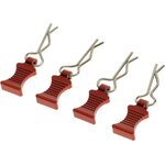 ValueRC Aluminum "Easy-Pull" 1/10 1/8 RC car body clips 4pcs/set Punane