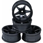 ValueRC 1/10 On-Road Aluminium Wheels (4pcs) Musta