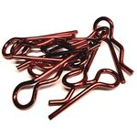 ValueRC Aluminum body clips 35mm*13dia 10pcs for axial SCX6 VASCX6008 Punainen