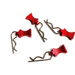 ValueRC Body Clips with Aluminum Retainers 4pcs/set Punainen