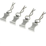 ValueRC Aluminum "Easy-Pull" 1/10 1/8 RC car body clips 4pcs/set Hõbe