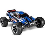 Traxxas Rustler 2WD 1/10 RTR TQ LED - With Batt/Charger Blue