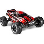 Traxxas Rustler 2WD 1/10 RTR TQ LED - With Batt/Charger Red
