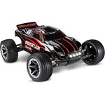 Traxxas Rustler 2WD 1/10 RTR TQ LED - With Batt/Charger Black/Red