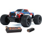 ARRMA RC 1/18 GRANITE GROM MEGA 380 harjallinen 4X4 Monster Truck RTR akulla ja laturilla Sininen