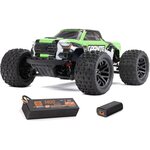 ARRMA RC 1/18 GRANITE GROM MEGA 380 harjallinen 4X4 Monster Truck RTR akulla ja laturilla Vihreä