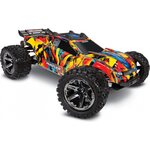 Traxxas Rustler 4x4 VXL 1/10 RTR TQi TSM ILMAN AKKUA JA LATURIA Red