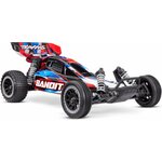 Traxxas Bandit 2WD 1/10 RTR TQ EHD USB-C Charger /7 cell NiMH 3000mAh Röd