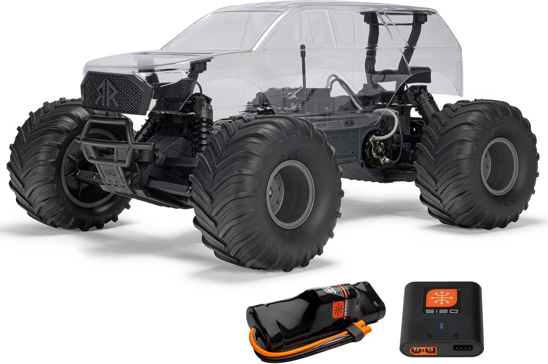 ARRMA RC 1/10 GORGON 4X2 MEGA 550 Brushed Monster Truck Ready-To-Assemble Kit with Battery & Charger Maalaamaton