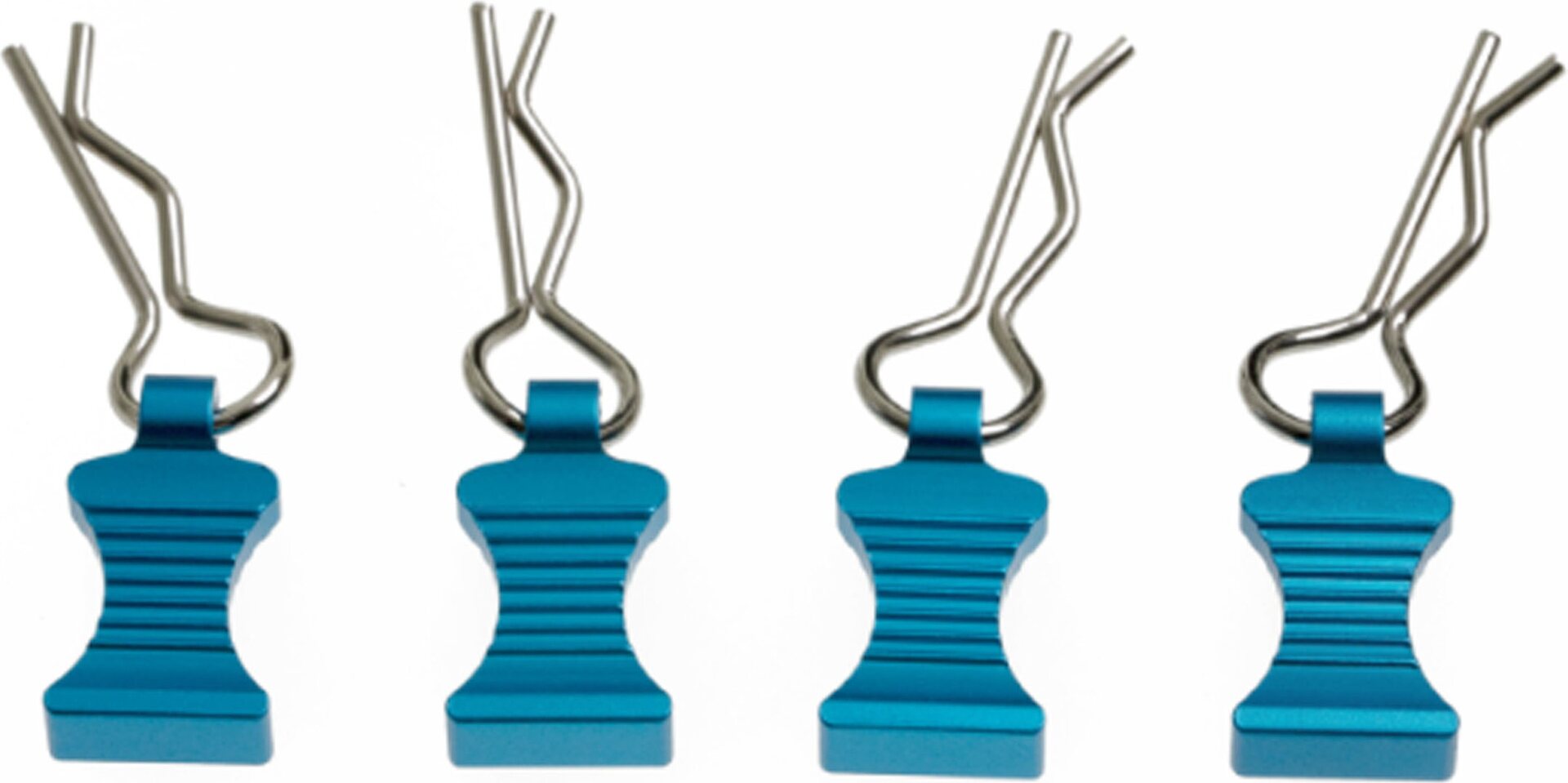 ValueRC Aluminum "Easy-Pull" 1/10 1/8 RC car body clips 4pcs/set Sinine