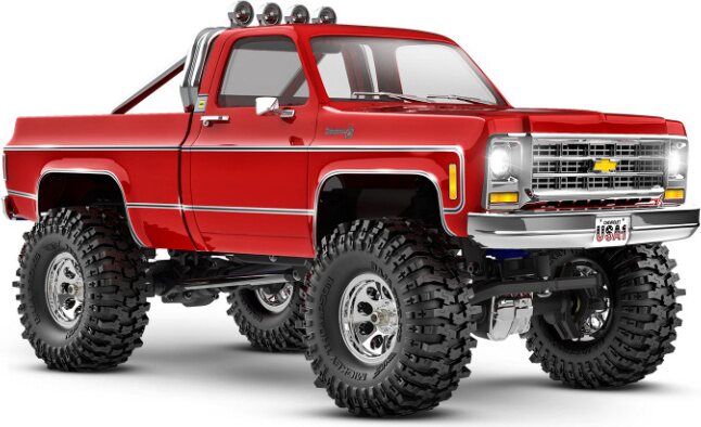 Traxxas TRX-4M Chevrolet K-10 High Trail RTR - 2S LiPo/USB Charger Röd