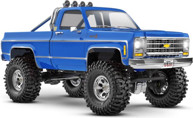 Traxxas TRX-4M Chevrolet K-10 High Trail RTR - 2S LiPo/USB Charger Blå