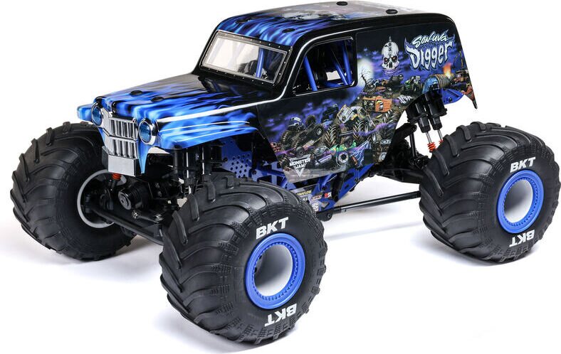 Losi 1/8 LMT 2.0 Grave Digger 4X4 Solid Axle Brushless Monster Truck RTR Sininen