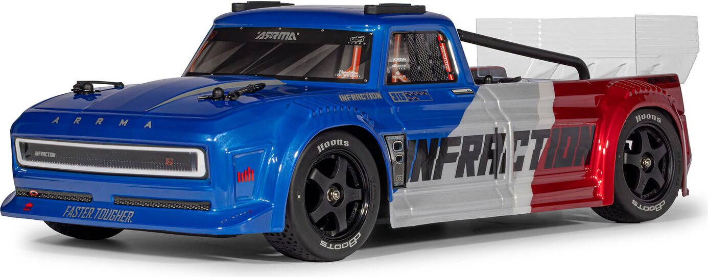 ARRMA RC 1/8 INFRACTION 223S DSC 4x4 Brushless All-Road Street Bash Truck RTR Sininen