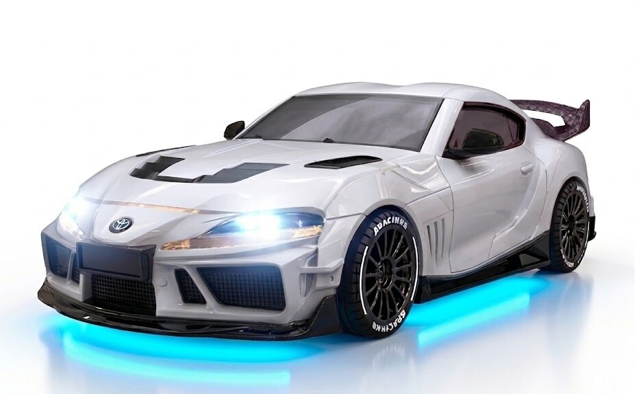 Absima 1:43 TOYOTA SUPRA RC DRIFT‑MONSTER Valkoinen