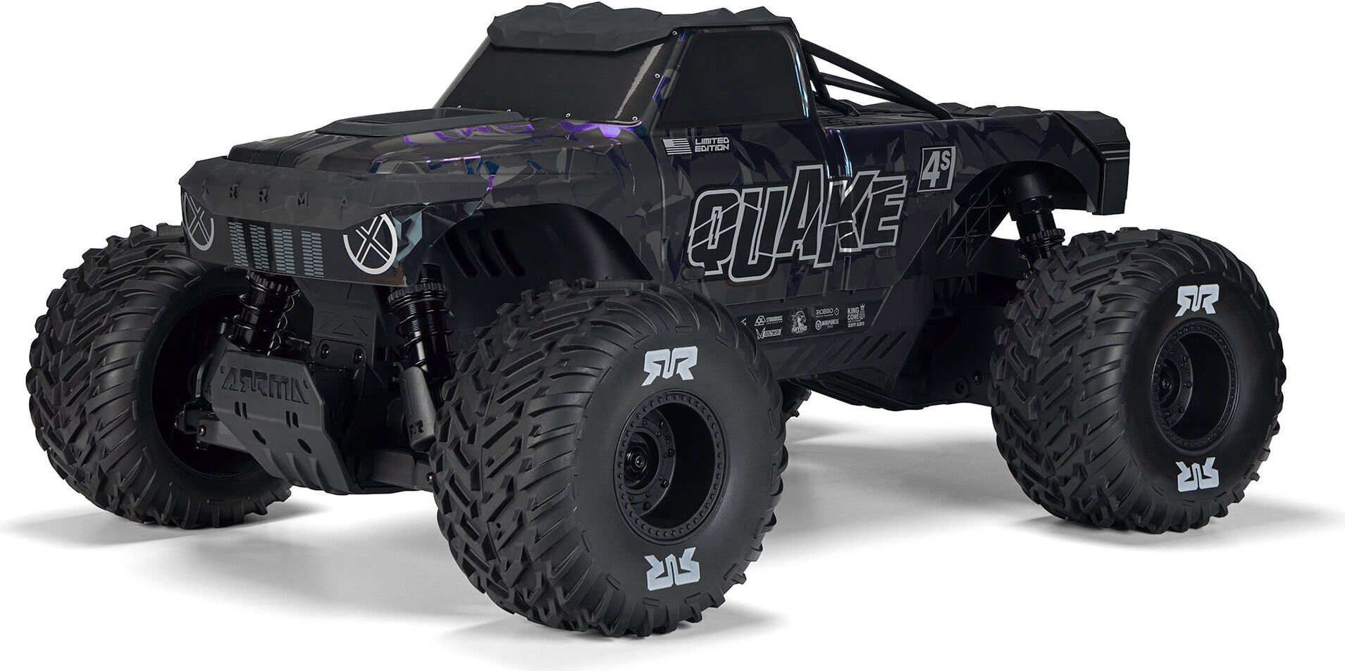 ARRMA RC 1/8 QUAKE 4S DSC 4X4 RTR Brushless Monster Truck Musta
