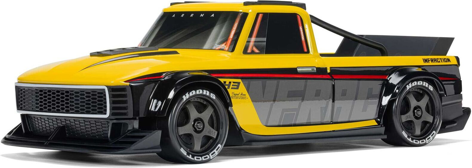 ARRMA RC 1/12 INFRACTION GROM 3S 4X4RTR BL All-Road Street Bash (Akku ja laturi mukana) Yellow