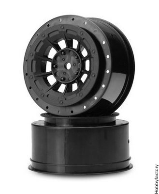JConcepts HAZARD - SC5M/SC6.1/ProSC10 Wheel. White, Yellow, Black Black