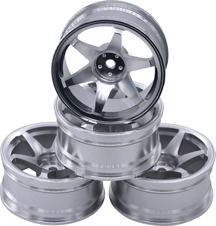 ValueRC 1/10 On-Road Aluminium Wheels (4pcs) Hõbe
