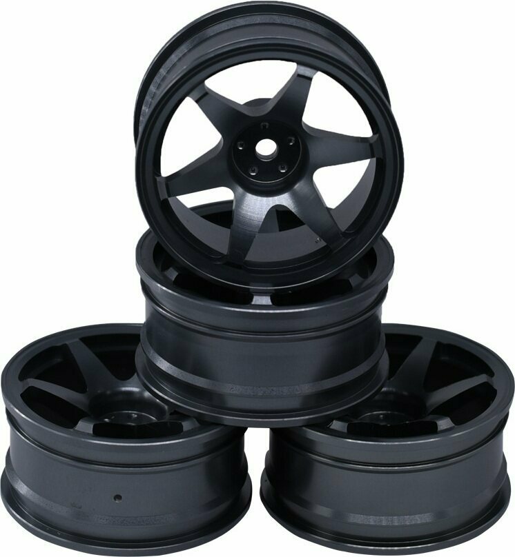 ValueRC 1/10 On-Road Aluminium Wheels (4pcs) Musta