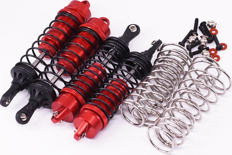 ValueRC Big Bore Etu- ja takaiskunvaimennin Setti 4kpl/setti VAARA330550 Punainen