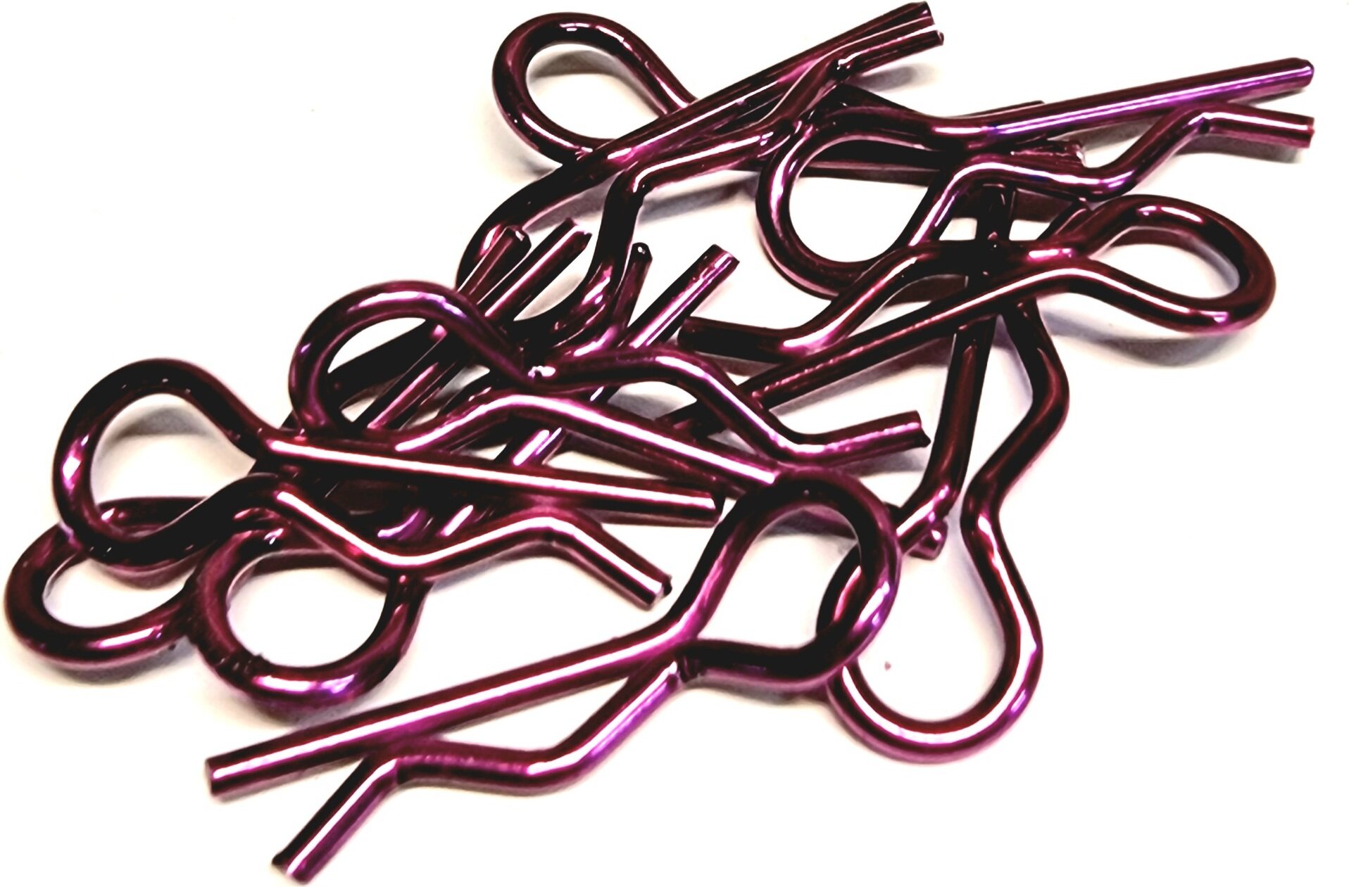 ValueRC Aluminum body clips 35mm*13dia 10pcs for axial SCX6 VASCX6008 Purpur