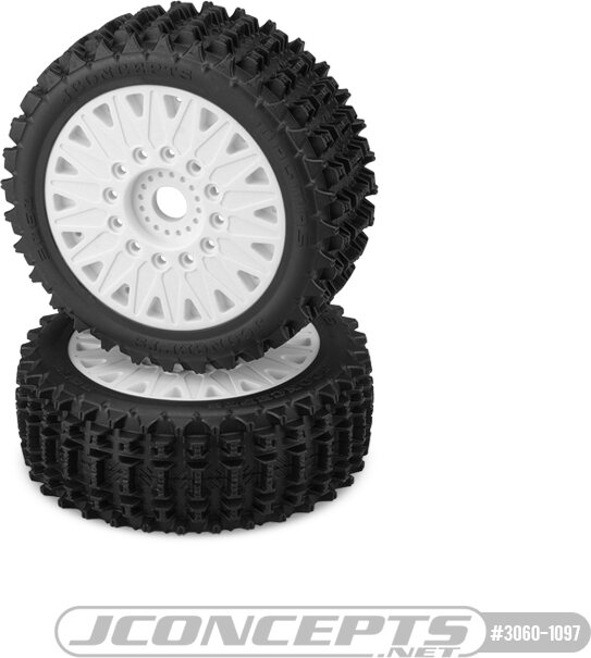 JConcepts MAGMA TIRES (Yellow Compound) PRE-MOUNTED ON CHEETAH WHEELS (17mm And 12mm Hexes) White
