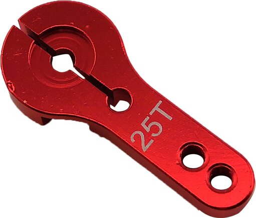 ValueRC Clamping Aluminum RC Servo Horn - 25T 35mm Röd