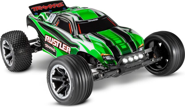 Traxxas Rustler 2WD 1/10 RTR TQ LED - With Batt/Charger Vihreä