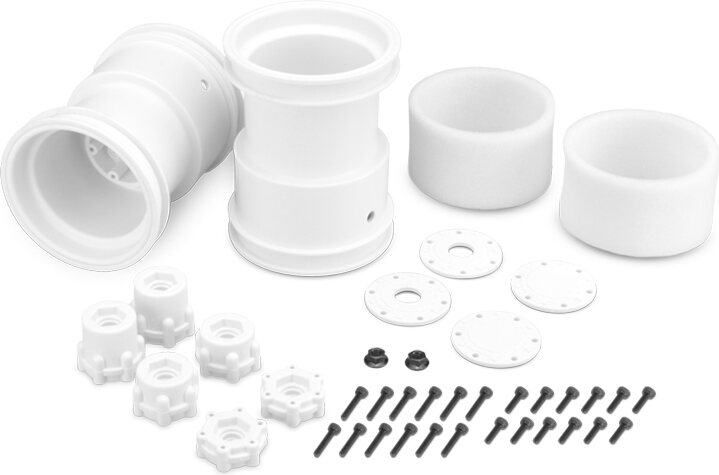 JConcepts Renegades Combo - Includes Tribute Wheels (Blue Compound) Valkoiset vanteet