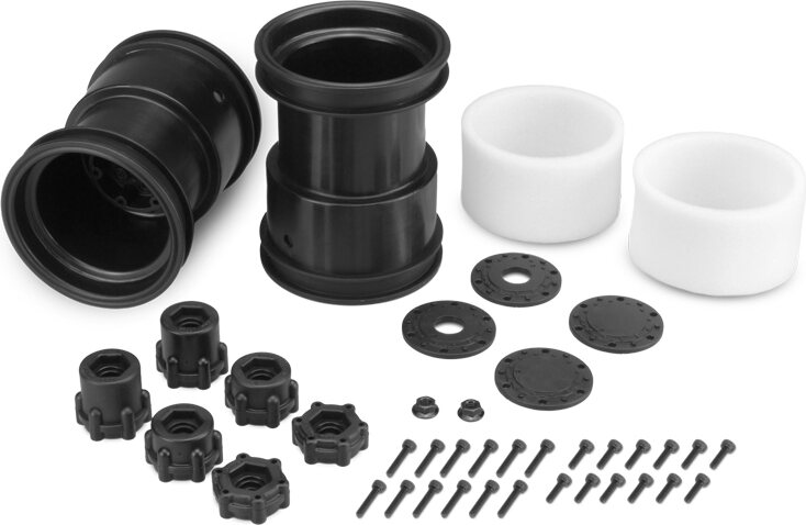 JConcepts Renegades Combo - Includes Tribute Wheels (Blue Compound) Mustat vanteet