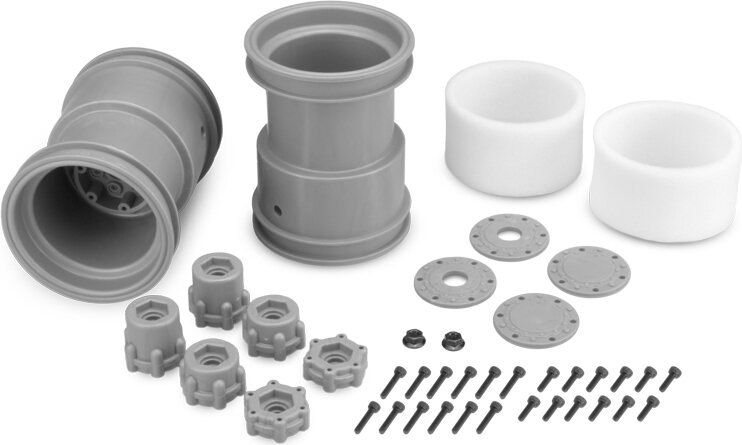 JConcepts Renegades Combo - Includes Tribute Wheels (Blue Compound) Hopeiset vanteet