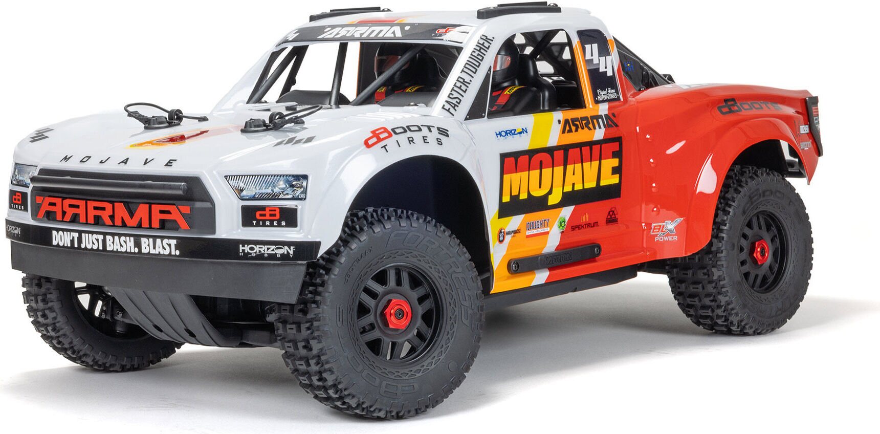 ARRMA RC MOJAVE 4X4 4S BLX 1/8 Desert Truck RTR Белый