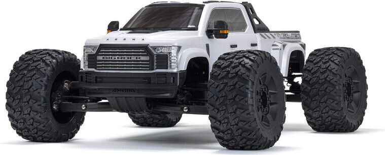 ARRMA RC BIG ROCK 6S 4X4 BLX 1/7 Monster Truck Valkoinen