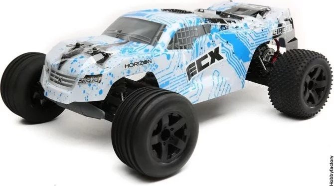 ECX 1/10 2wd Circuit Brushed, Lipo: White/Orange RTR INT Valkoinen ja sininen