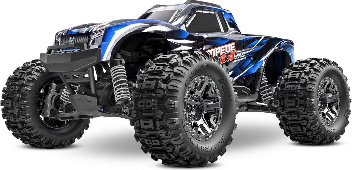 Traxxas Stampede 4x4 VXL HD 1/10 RTR TQi TSM Sininen