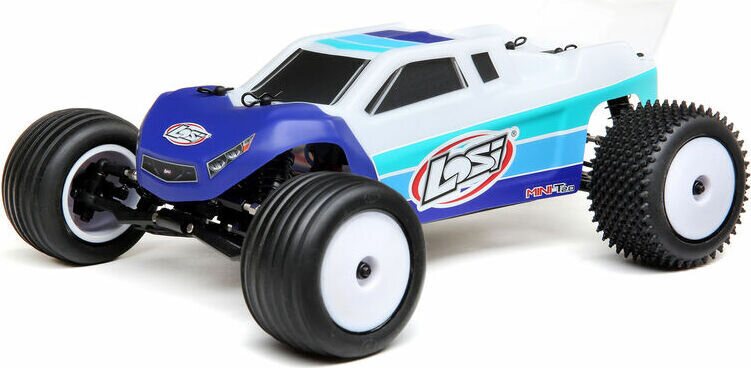 Losi 1/18 Mini-T 2.0 V2 2WD Stadium Truck Brushless RTR, Red Sininen