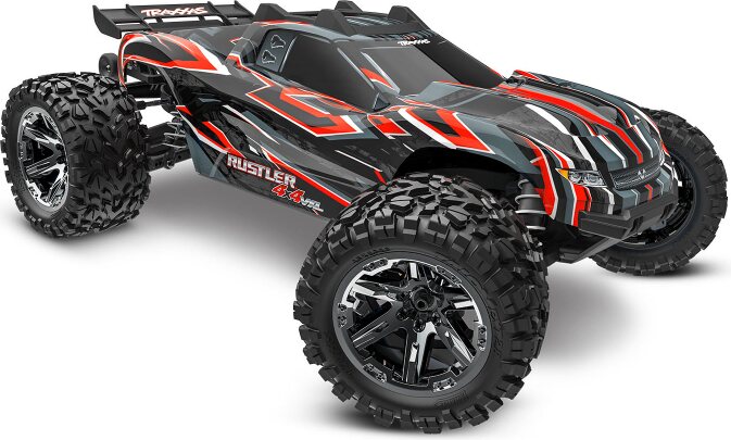 Traxxas Rustler 4x4 VXL 1/10 RTR TQi TSM HD Punane