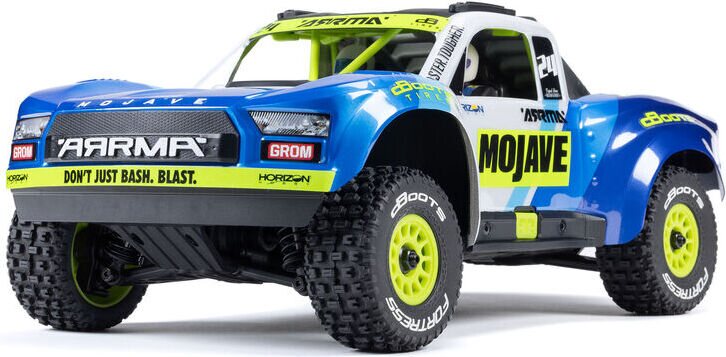 ARRMA RC MOJAVE GROM MEGA 380 HARJALLINEN 4X4 DESERT TRUCK RTR AKULLA & LATURILLA Sininen