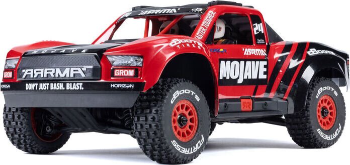 ARRMA RC MOJAVE GROM MEGA 380 HARJALLINEN 4X4 DESERT TRUCK RTR AKULLA & LATURILLA Punainen