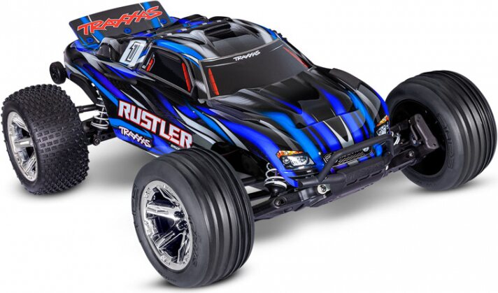 Traxxas Rustler 2WD 1/10 RTR TQ BL-2s HD Sininen