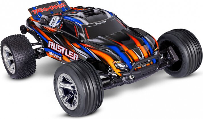 Traxxas Rustler 2WD 1/10 RTR TQ BL-2s HD Oranssi