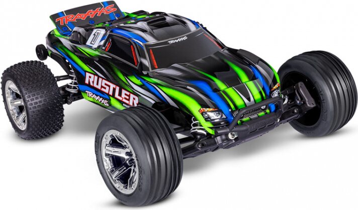 Traxxas Rustler 2WD 1/10 RTR TQ BL-2s HD Vihreä