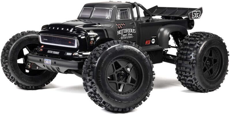 ARRMA RC Notorious 6S v6 Stunt Truck 1/8 4WD RTR Musta